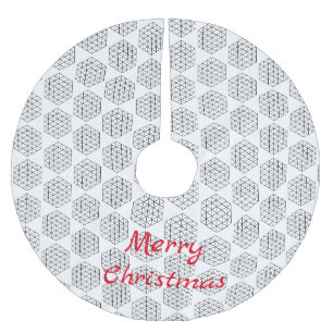 Geometric 3-D Cube Thunder_Cove Brushed Polyester Tree Skirt