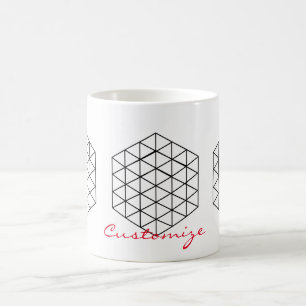 Geometric 3-D Cube Thunder_Cove Coffee Mug