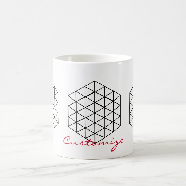 Geometric 3-D Cube Thunder_Cove Coffee Mug (Center)