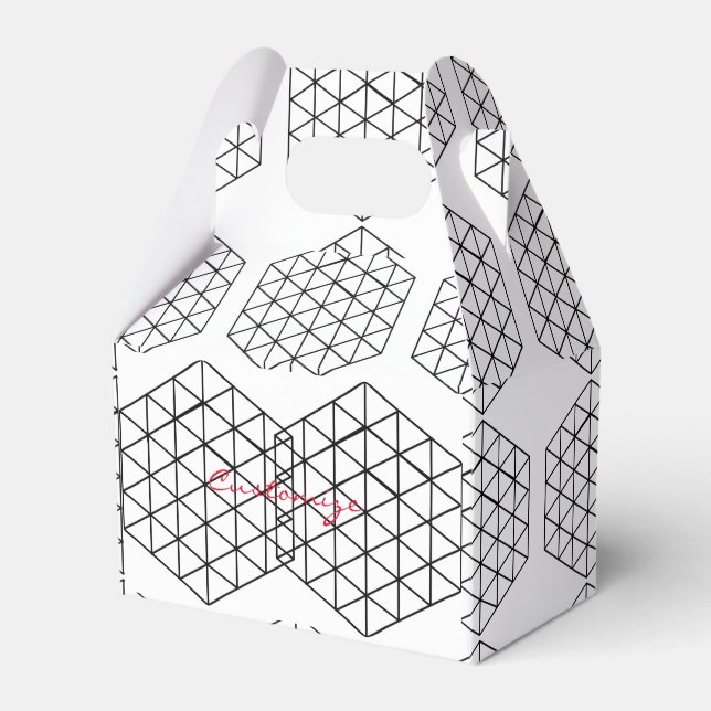 Geometric 3-D Cube Thunder_Cove Favour Box (Front Side)