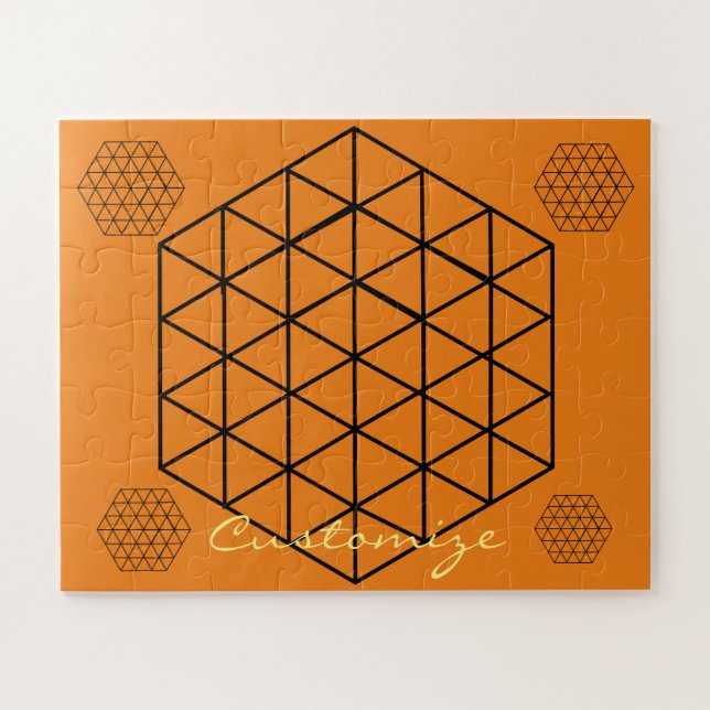 Geometric 3-D Cube Thunder_Cove Jigsaw Puzzle (Horizontal)