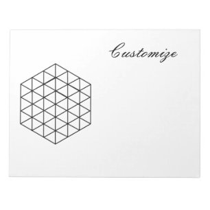 Geometric 3-D Cube Thunder_Cove  Notepad