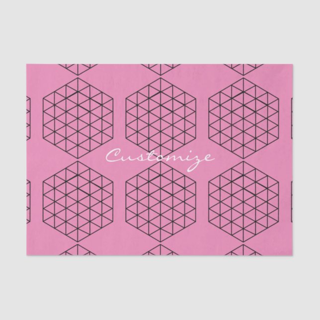 Geometric 3-D Cube Thunder_Cove Tissue Paper (Front)