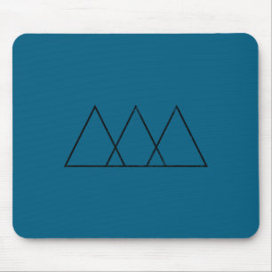 Geometric 3 Overlapping Triangles Geometry Artwork Mouse Pad