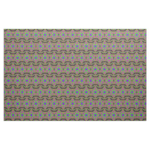 geometric 6-point blue purple green stars fabric