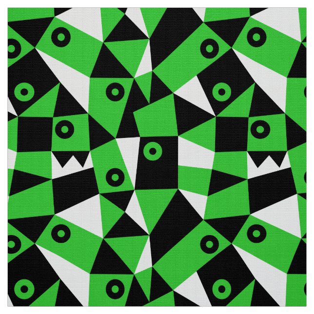 Geometric Abstract 030919 - Spring Green Fabric (Swatch)