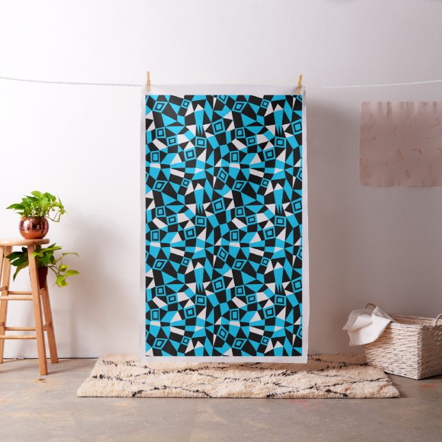 Geometric Abstract 050919 - Sky Blue Fabric (In Situ)