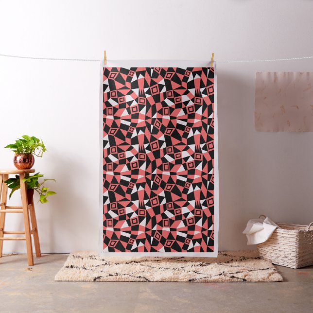 Geometric Abstract 050919 - Tropical Pink Fabric (In Situ)