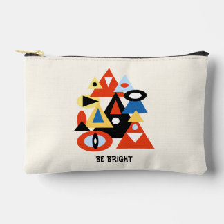 Geometric abstract accessory pouch