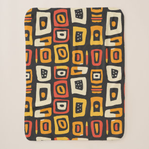 Geometric Abstract African Pattern Sherpa Blanket