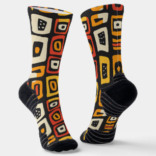 Geometric Abstract African Pattern Socks