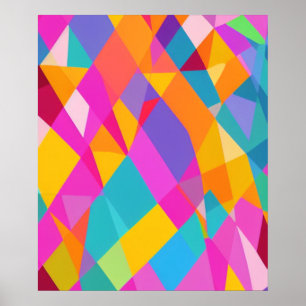 Geometric Abstract Art AI Art Poster