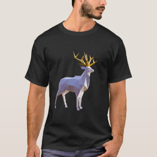 Geometric Abstract Art Animal Graphic Christmas Re T-Shirt