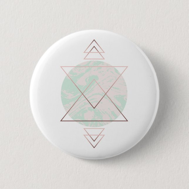 Geometric Abstract Art Design 6 Cm Round Badge (Front)