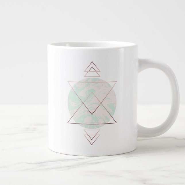 Geometric Abstract Art Design Large Coffee Mug (Right)