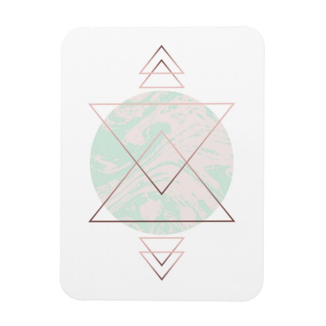 Geometric Abstract Art Design Magnet (Vertical)