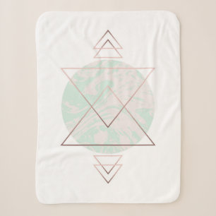 Geometric Abstract Art Design Sherpa Blanket
