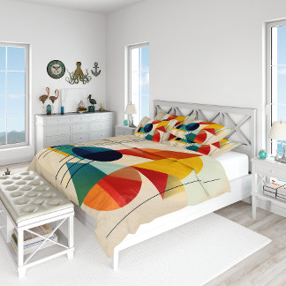 Geometric Abstract Art in Bauhaus Style Pillowcase