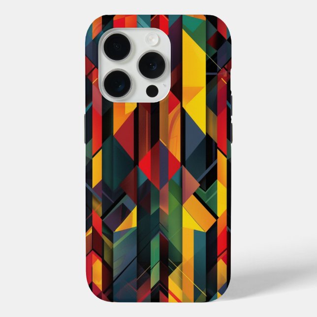Geometric Abstract Art Phone Case – Prism Motion (Back)