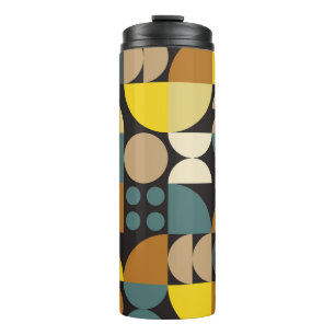 Geometric abstract artwork poster with colorful si thermal tumbler