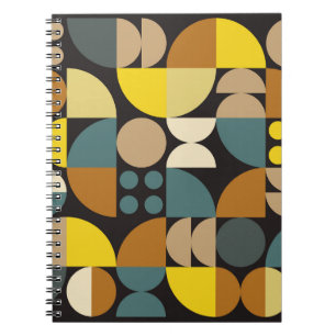 Geometric abstract artwork poster with colourful s notebook