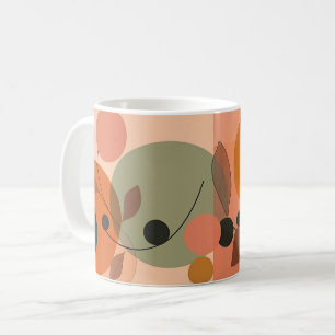Geometric abstract artwork. retro vintage coffee mug