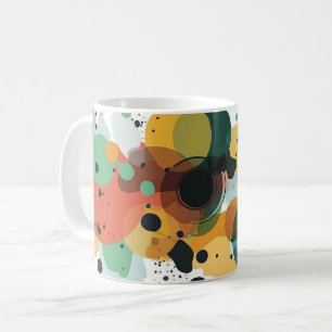 Geometric abstract artwork. retro vintage coffee mug