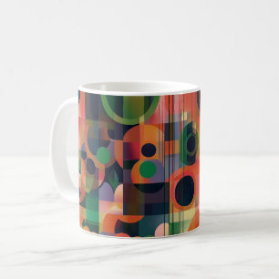 Geometric abstract artwork. retro vintage coffee mug