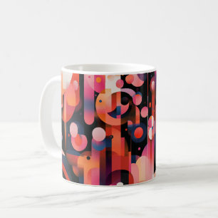 Geometric abstract artwork. retro vintage coffee mug
