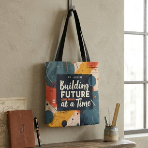 Geometric Abstract Building Future Teacher Gift Tote Bag