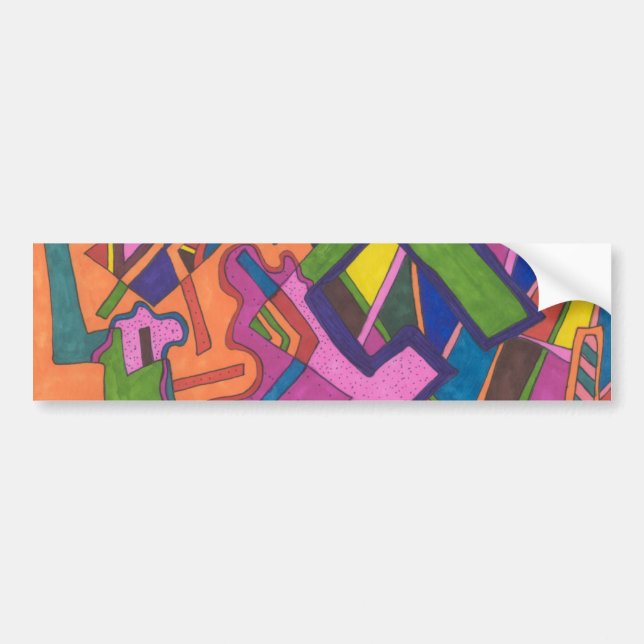 "Geometric" Abstract Bumper Sticker (Front)