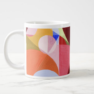 Geometric Abstract Color Blocks Painting Large Coffee Mug