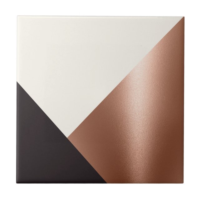 Geometric Abstract Colour Block Ceramic Tile (Front)
