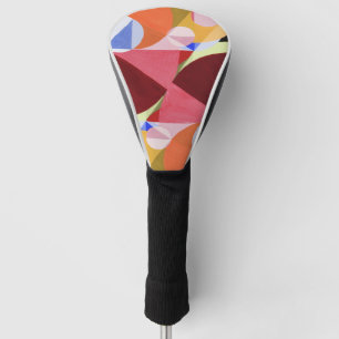Geometric Abstract Colour Blocks Painting Golf Head Cover