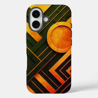 Geometric Abstract Composition iPhone 16 Case