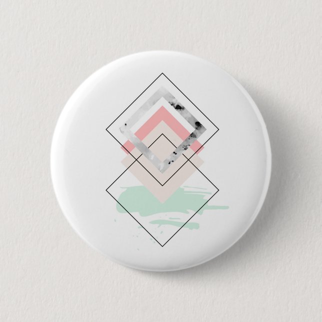 Geometric Abstract Design 6 Cm Round Badge (Front)