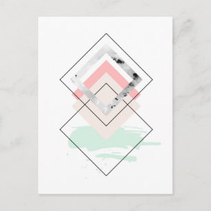 Geometric Abstract Design Postcard