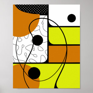 Geometric Abstract Design with Bold Shapes Poster
