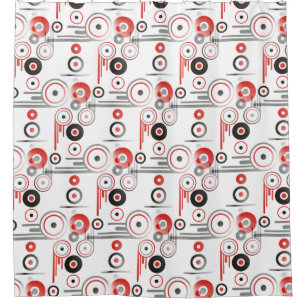 Geometric abstract design + your ideas shower curtain