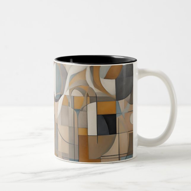 Geometric abstract designed coffee mug  (Right)