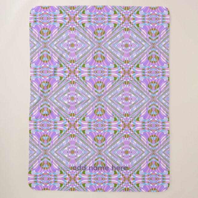 Geometric Abstract Diamond Pattern Sherpa Blanket (Front)