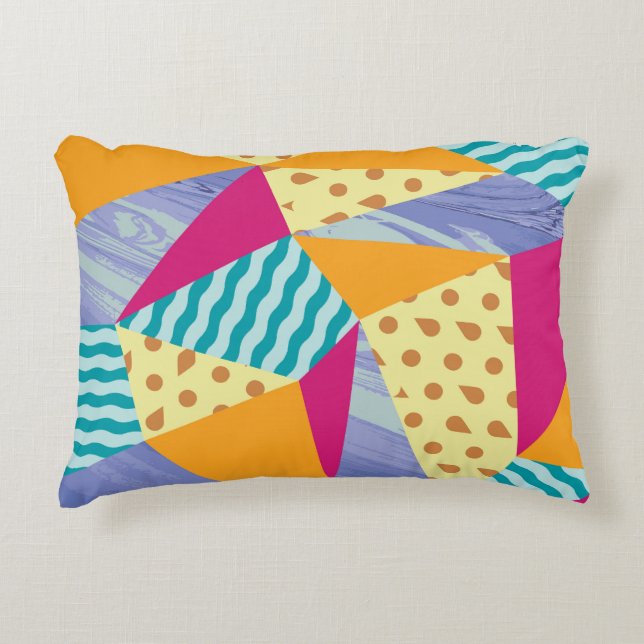 Geometric, abstract elements: decorative seamless  cushion (Front)