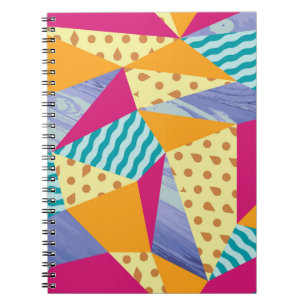 Geometric, abstract elements: decorative seamless  notebook