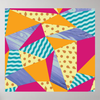 Geometric, abstract elements: decorative seamless  poster