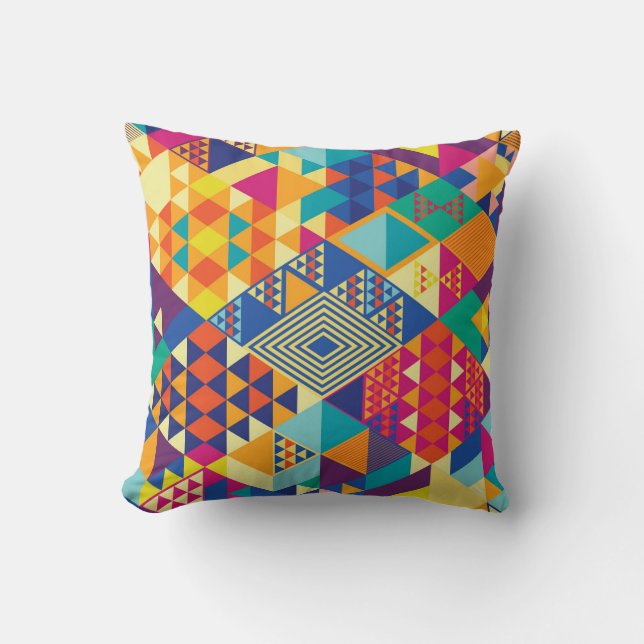 Geometric, abstract elements, vintage pattern. cushion (Front)