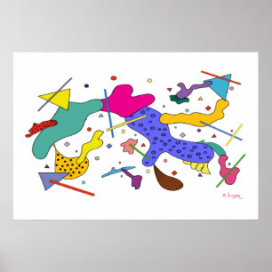 Geometric Abstract Expressionism Cubism poster