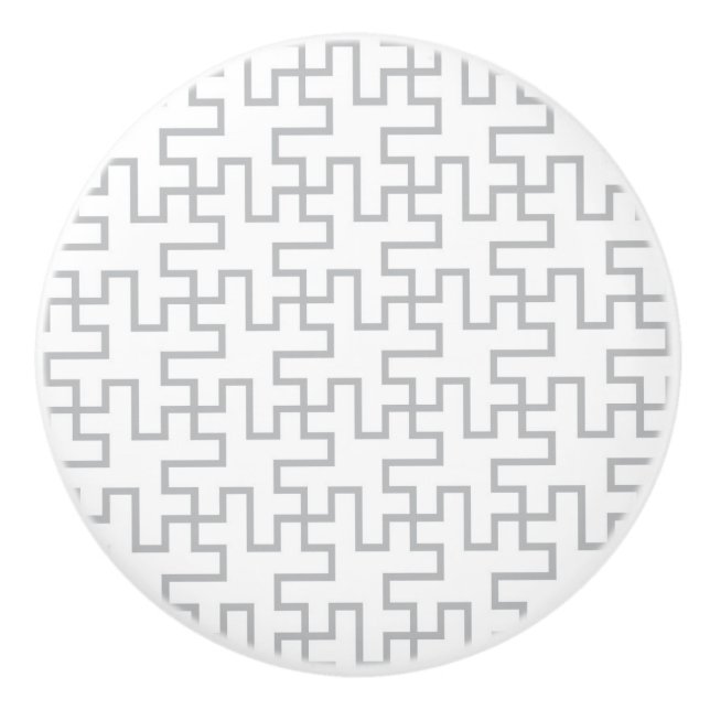 Geometric Abstract Floor Design Ceramic Knob (Front)
