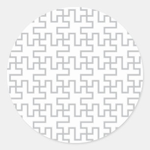 Geometric Abstract Floor Design Classic Round Sticker