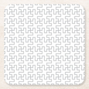Geometric Abstract Floor Design Square Paper Coaster