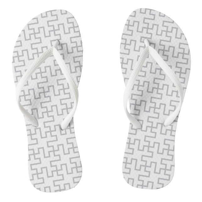 Geometric Abstract Floor Design Thongs (Footbed)